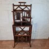 Unknown Antique Aesthetic / Arts And Crafts Tiger Bamboo Canterbury / Magazine / Periodical Rack / Book Shelf