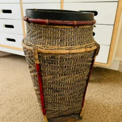 Unknown Antique African Tribal Carrying Basket Original Rare Possible 1920s