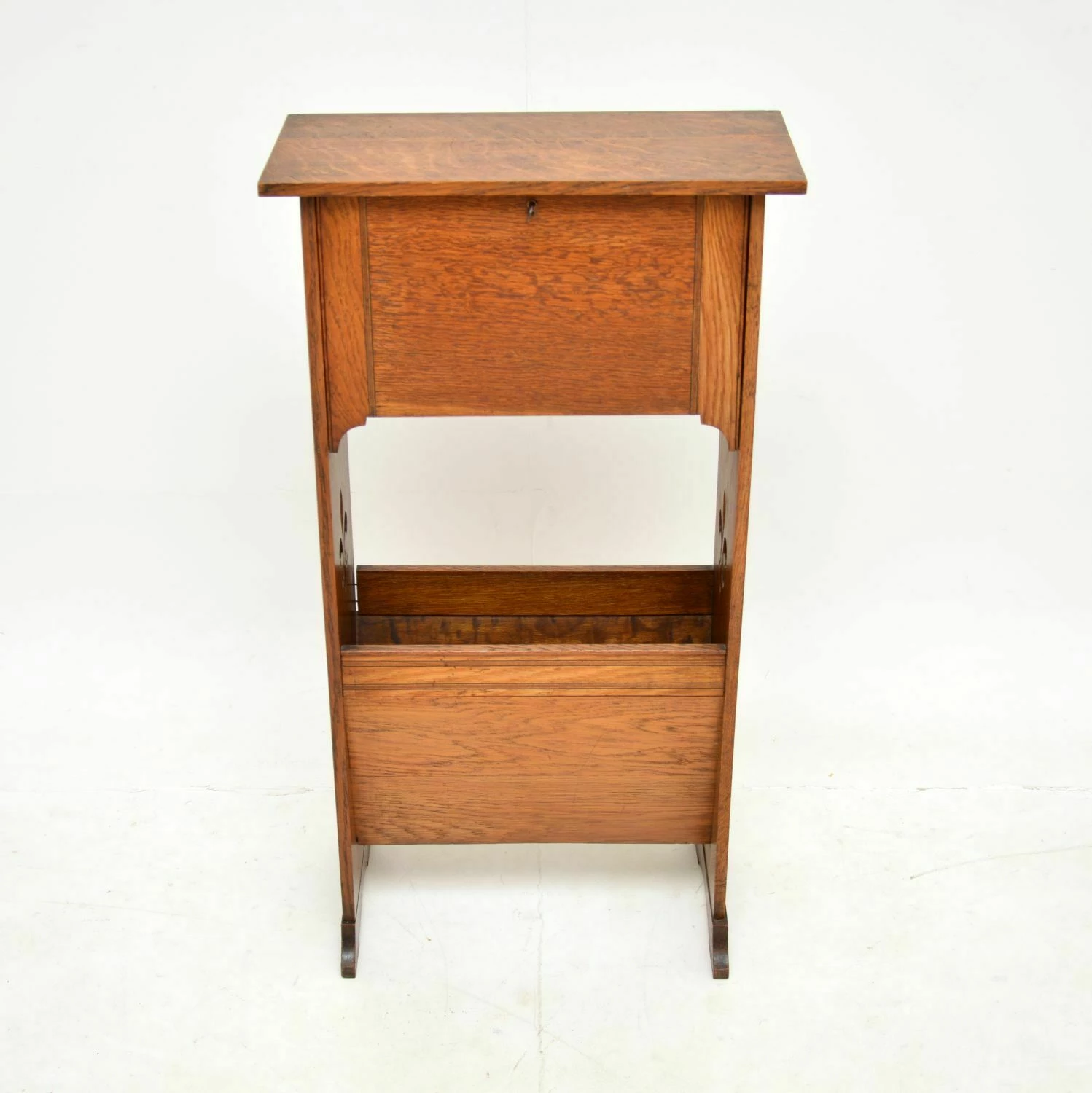 Antique Arts & Crafts Oak Writing Bureau 3 Antique Arts & Crafts Oak Writing Bureau - Image 3