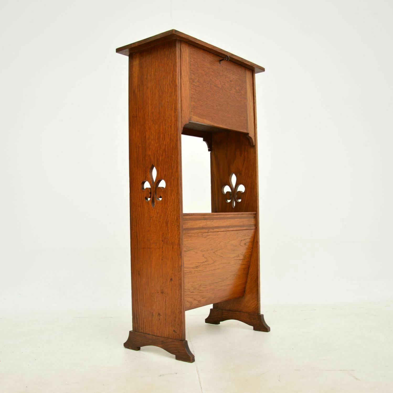 Antique Arts & Crafts Oak Writing Bureau 8 Antique Arts & Crafts Oak Writing Bureau - Image 8