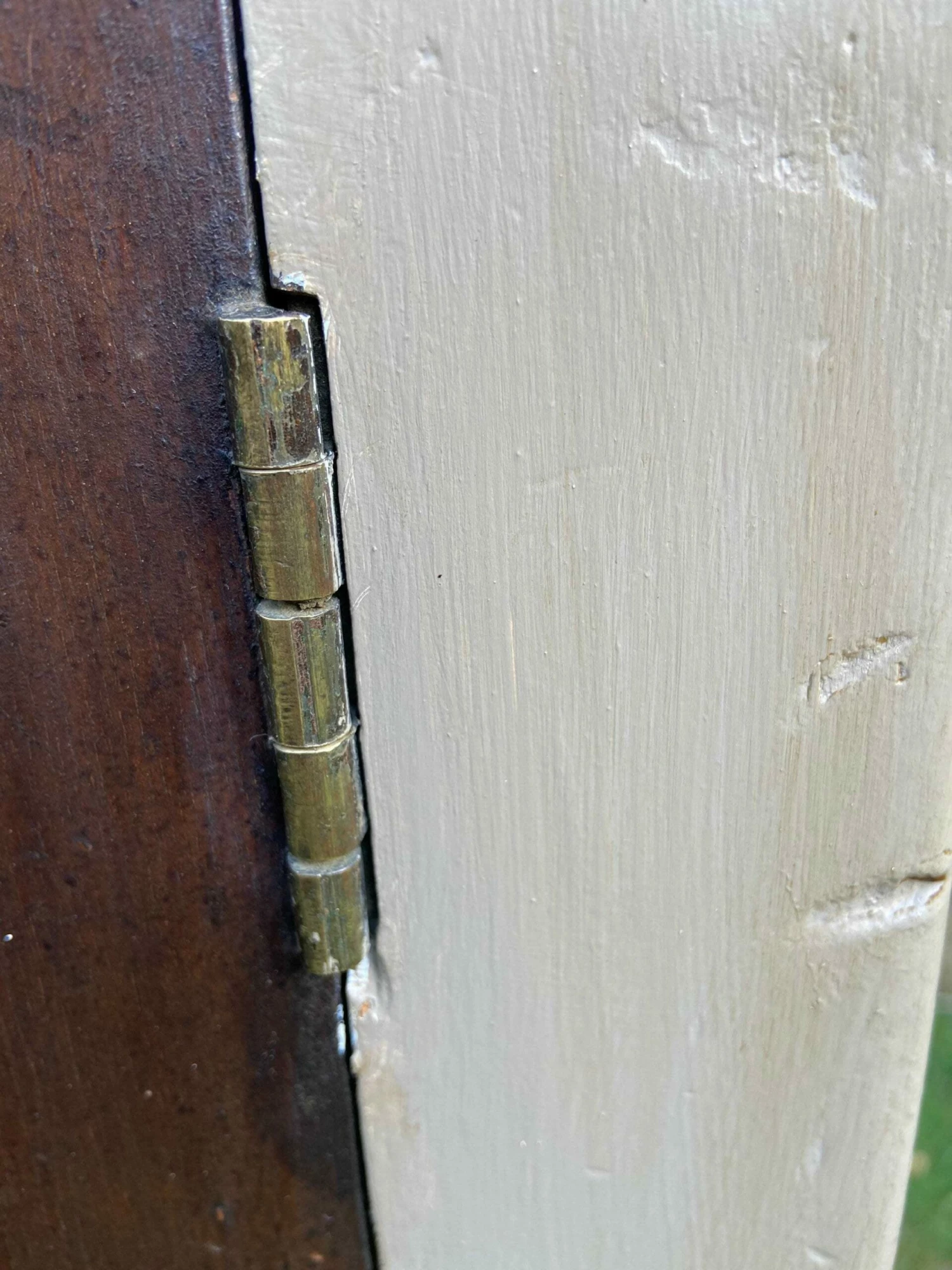 Unknown Cottage Antique Canadian Cupboard, 1920s Painted With Natural Wood And Soft Ceamy Panels 8 Unknown Cottage Antique Canadian Cupboard, 1920s Painted With Natural Wood And Soft Ceamy Panels - Image 8