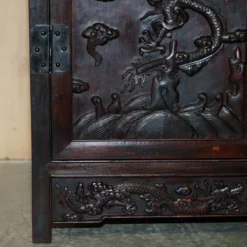 Unknown Antique Chinese Dragon Carved Zitan Sijiangui Compound Cabinet Cupboard Cir 1900 -Storage Furniture Sales 2024 antique chinese dragon carved zitan sijiangui compound cabinet cupboard cir 1900 sku69550335 0 4
