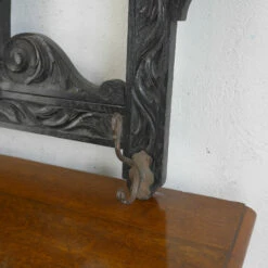 Antique Ebonised Heaviy Carved Oak Green Man Lion Head Hall Wall Hooks Coat Rack 21 Antique Ebonised Heaviy Carved Oak Green Man Lion Head Hall Wall Hooks Coat Rack -Storage Furniture Sales 2024 antique ebonised heaviy carved oak green man lion head hall wall hooks coat rack sku62130384 0 9