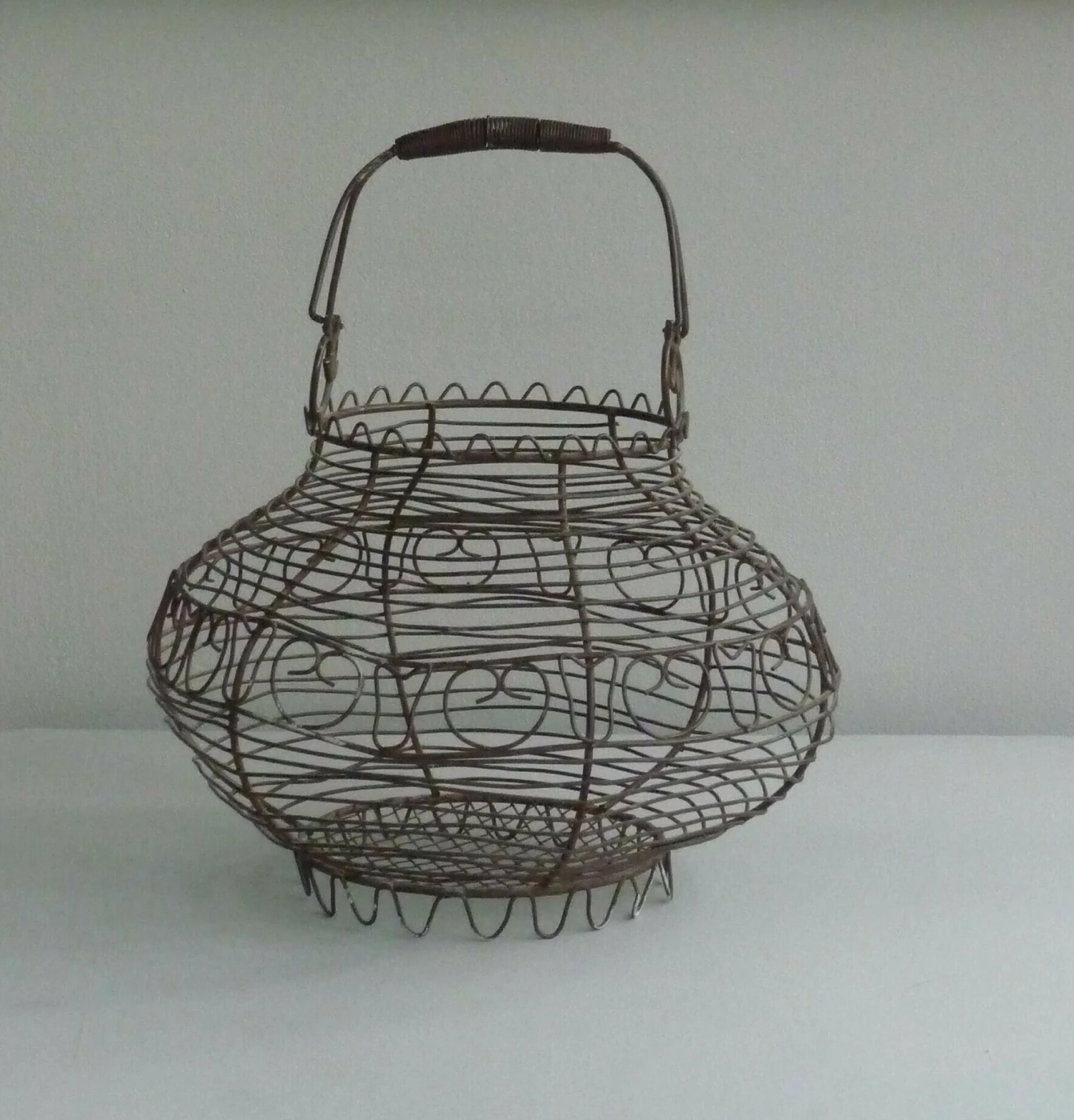 Antique Egg Basket, 1900s, Iron 5 Antique Egg Basket, 1900s, Iron - Image 5
