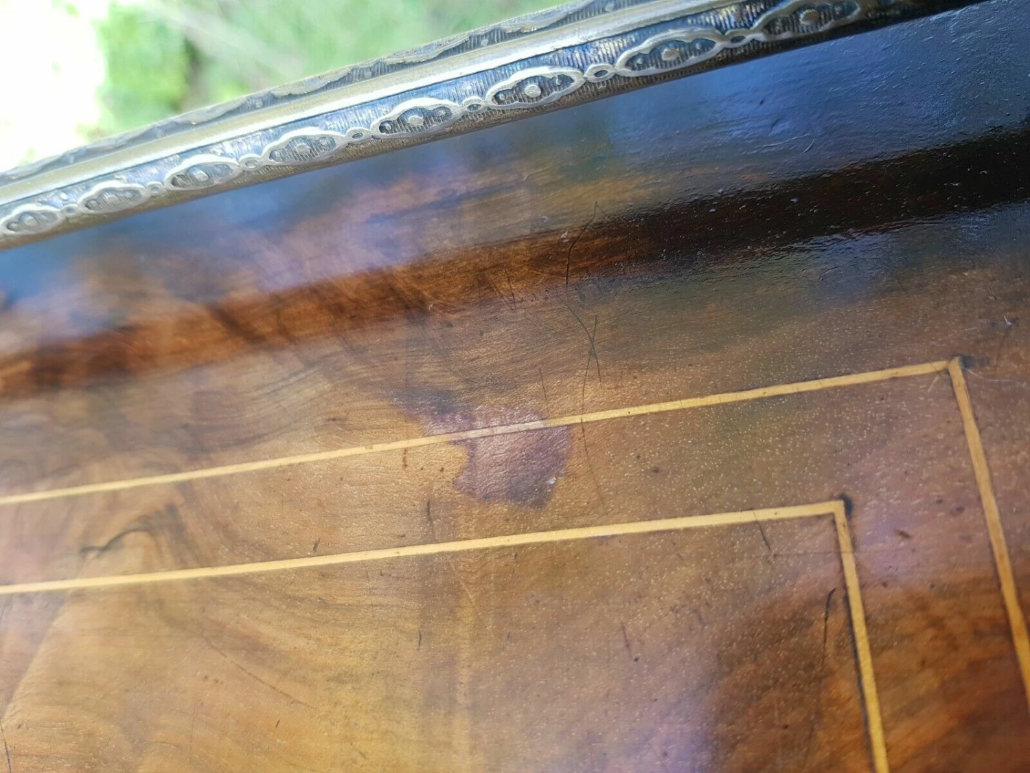 Antique English Burr Walnut Display Cupboard Canterbury Whatnot Victorian. 11 Antique English Burr Walnut Display Cupboard Canterbury Whatnot Victorian. - Image 11