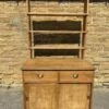 Unknown Antique English Pine Estate Cupboard Dresser Sliding Doors, C 1880