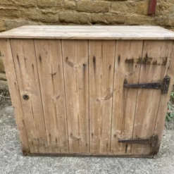 Unknown Antique English Pine Kitchen Pantry Estate Cupboard, C 1870