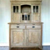 Unknown Antique European Pine Glazed Dresser Display Cabinet Cupboard Server Buffet