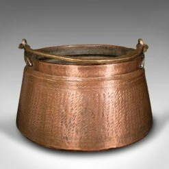 Unknown Antique Fireside Fuel Basket, Indian, Copper, Bronze, Pan, Coal, Logs, Victorian -Storage Furniture Sales 2024 antique fireside fuel basket indian copper bronze pan coal logs victorian sku76285292 0 3