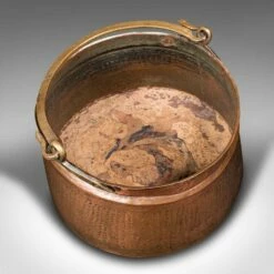 Unknown Antique Fireside Fuel Basket, Indian, Copper, Bronze, Pan, Coal, Logs, Victorian -Storage Furniture Sales 2024 antique fireside fuel basket indian copper bronze pan coal logs victorian sku76285292 0 5