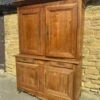 Antique French Cherrywood Buffet Deux Corps Housekeeper’s Cupboard, C 1870