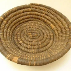 Antique French Large Primitive Woven Rye Round Basket Coiled Panier -Storage Furniture Sales 2024 antique french large primitive woven rye round basket coiled panier sku97118045 0 3