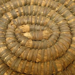 Antique French Large Primitive Woven Rye Round Basket Coiled Panier -Storage Furniture Sales 2024 antique french large primitive woven rye round basket coiled panier sku97118045 0 4