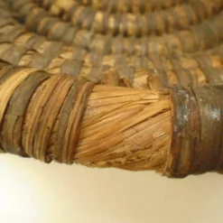 Antique French Large Primitive Woven Rye Round Basket Coiled Panier -Storage Furniture Sales 2024 antique french large primitive woven rye round basket coiled panier sku97118045 0 5