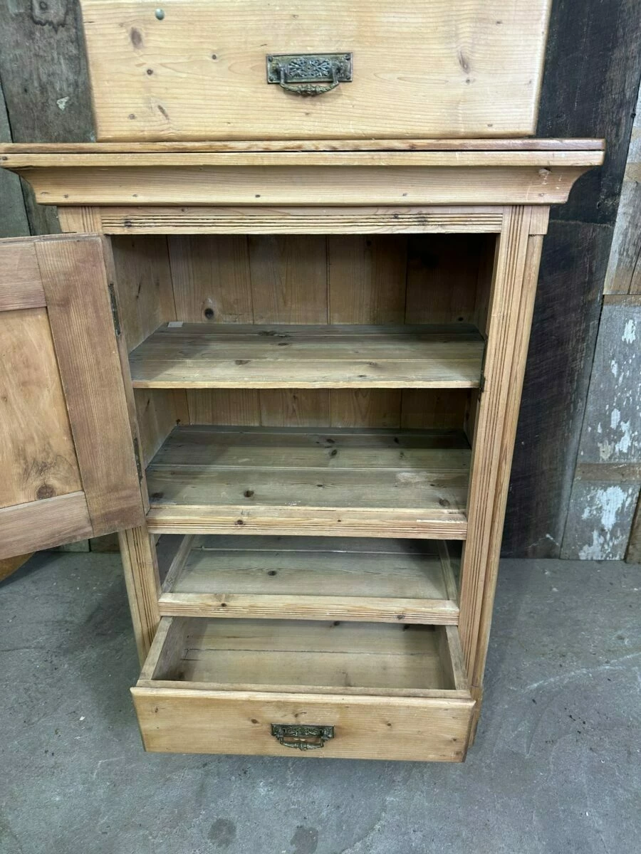 Antique French Pine Cupboard C 1880 6 Antique French Pine Cupboard C 1880 - Image 6
