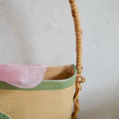 Antique French Shabby Chic Paper Mache Basket With Handle, Beautiful Hand Crafted Storage Letter Organizer With Wooden Roses And Leaves -Storage Furniture Sales 2024 antique french shabby chic paper mache basket with handle beautiful hand crafted storage letter organizer with wooden roses and leaves sku92980268 0 3