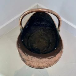 Antique George III Quality Copper Helmet Shaped Coal Scuttle -Storage Furniture Sales 2024 antique george iii quality copper helmet shaped coal scuttle sku78081496 0 3