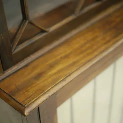 Unknown Antique Georgian Mahogany Glazed Cabinet With Material Doors -Storage Furniture Sales 2024 antique georgian mahogany glazed cabinet with material doors 0 4 scaled