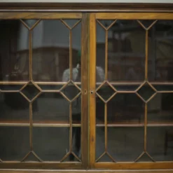 Unknown Antique Georgian Mahogany Glazed Cabinet With Material Doors -Storage Furniture Sales 2024 antique georgian mahogany glazed cabinet with material doors 0 6 scaled