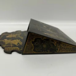 Antique Lacquered Papier Mâché Black Chinoiserie Decoration Letter / Wall Rack -Storage Furniture Sales 2024 antique lacquered papier mache black chinoiserie decoration letter wall rack sku63016194 0 4