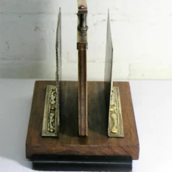 Unknown Antique Letter Rack Art Deco Belgian 20's Wooden Brass Copper Desk Top Organiser -Storage Furniture Sales 2024 antique letter rack art deco belgian 20 s wooden brass copper desk top organiser sku86393073 0 2