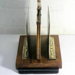 Unknown Antique Letter Rack Art Deco Belgian 20's Wooden Brass Copper Desk Top Organiser -Storage Furniture Sales 2024 antique letter rack art deco belgian 20 s wooden brass copper desk top organiser sku86393073 0 3