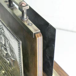 Unknown Antique Letter Rack Art Deco Belgian 20's Wooden Brass Copper Desk Top Organiser -Storage Furniture Sales 2024 antique letter rack art deco belgian 20 s wooden brass copper desk top organiser sku86393073 0 5