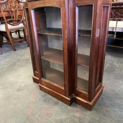 Unknown Antique Mahogany Breakfront Glazed Wall Cupboard / Display Cabinet -Storage Furniture Sales 2024 antique mahogany breakfront glazed wall cupboard display cabinet sku38900993 0 1