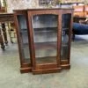 Unknown Antique Mahogany Breakfront Glazed Wall Cupboard / Display Cabinet