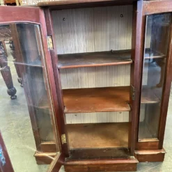 Unknown Antique Mahogany Breakfront Glazed Wall Cupboard / Display Cabinet -Storage Furniture Sales 2024 antique mahogany breakfront glazed wall cupboard display cabinet sku38900993 0 11