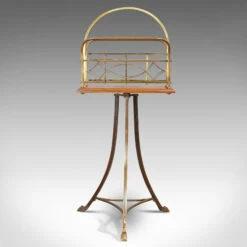 Antique Newspaper Stand, French, Walnut, Brass, Magazine, Music Rack, Victorian -Storage Furniture Sales 2024 antique newspaper stand french walnut brass magazine music rack victorian 0 1