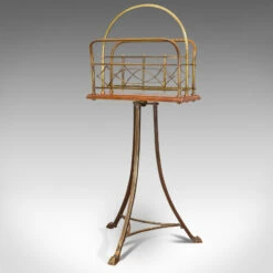 Antique Newspaper Stand, French, Walnut, Brass, Magazine, Music Rack, Victorian -Storage Furniture Sales 2024 antique newspaper stand french walnut brass magazine music rack victorian 0 2