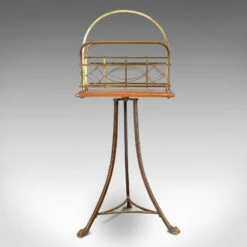 Antique Newspaper Stand, French, Walnut, Brass, Magazine, Music Rack, Victorian -Storage Furniture Sales 2024 antique newspaper stand french walnut brass magazine music rack victorian 0 5