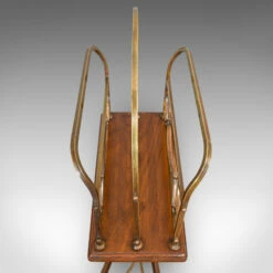 Antique Newspaper Stand, French, Walnut, Brass, Magazine, Music Rack, Victorian -Storage Furniture Sales 2024 antique newspaper stand french walnut brass magazine music rack victorian 0 7