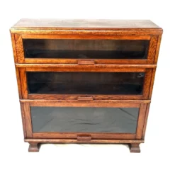 Unknown Antique Oak & Glazed Sectional Barristers Bookcase / Display Cabinet / C.1930 -Storage Furniture Sales 2024 antique oak glazed sectional barristers bookcase display cabinet c 1930 sku95408333 0 1