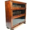 Unknown Antique Oak & Glazed Sectional Barristers Bookcase / Display Cabinet / C.1930