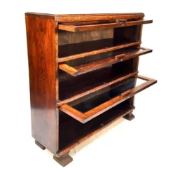 Unknown Antique Oak & Glazed Sectional Barristers Bookcase / Display Cabinet / C.1930 -Storage Furniture Sales 2024 antique oak glazed sectional barristers bookcase display cabinet c 1930 sku95408333 0 4