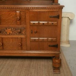 Antique Oak Sideboard Carved Court Cupboard Credenza Dresser -Storage Furniture Sales 2024 antique oak sideboard carved court cupboard credenza dresser sku15660966 0 3