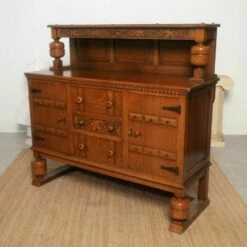 Antique Oak Sideboard Carved Court Cupboard Credenza Dresser -Storage Furniture Sales 2024 antique oak sideboard carved court cupboard credenza dresser sku15660966 0 5