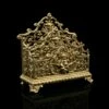 Unknown Antique Ornate Letter Rack Italian Gilt Stationery Stand, Desk Tidy Victorian