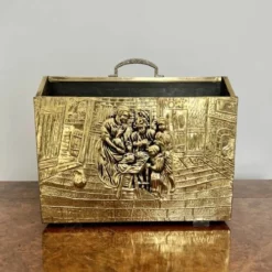 Antique Ornate Quality Brass Newspaper Stand