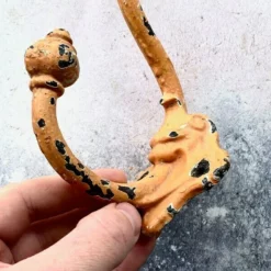 Unknown Antique Painted French Metal Lion's Head Coat / Hat Hook -Storage Furniture Sales 2024 antique painted french metal lion s head coat hat hook sku35232250 0 4