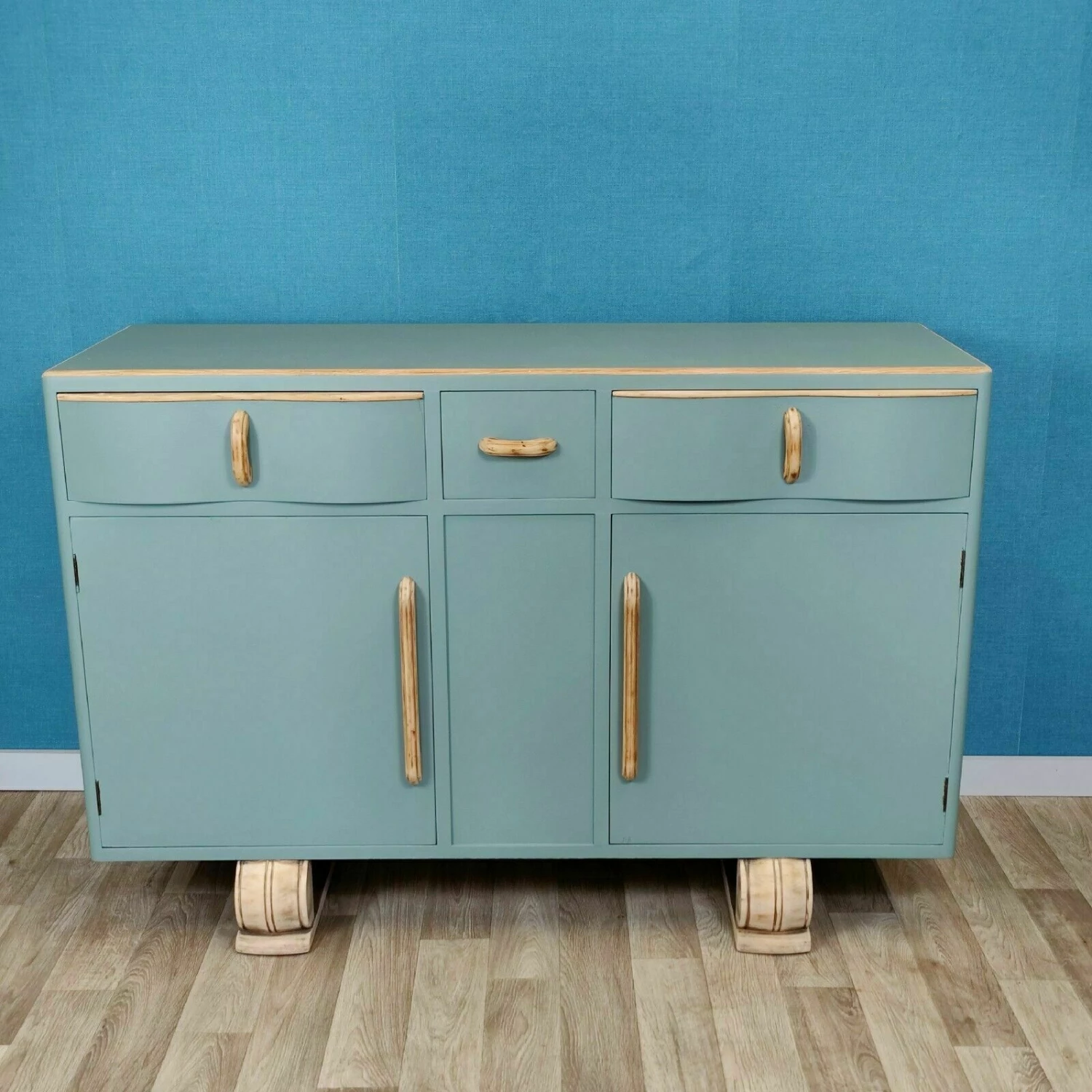 Antique Painted Sideboard Pine And Beech Farmhouse Dresser Cupboard Cabinet 3 Antique Painted Sideboard Pine And Beech Farmhouse Dresser Cupboard Cabinet - Image 3