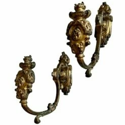 Antique Pair Of French Gilt Tie Backs Curtain Tie Backs French Decor Country House Decor
