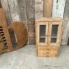 Antique Pine Glazed Pantry Bathroom Kitchen Wall Standing Cupboard, C 1860