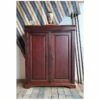 Unknown Antique Pitch Pine Solid Cupboard W. Panelled Doors And And Internal Shelving