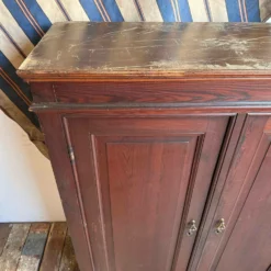 Unknown Antique Pitch Pine Solid Cupboard W. Panelled Doors And And Internal Shelving -Storage Furniture Sales 2024 antique pitch pine solid cupboard w panelled doors and and internal shelving sku60150809 0 8