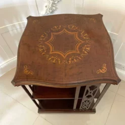 Unknown Antique Quality Marquetry Inlaid Mahogany Free Standing Revolving Bookcase -Storage Furniture Sales 2024 antique quality marquetry inlaid mahogany free standing revolving bookcase sku76063182 0 11