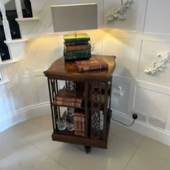 Unknown Antique Quality Marquetry Inlaid Mahogany Free Standing Revolving Bookcase -Storage Furniture Sales 2024 antique quality marquetry inlaid mahogany free standing revolving bookcase sku76063182 0 3