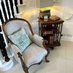 Unknown Antique Quality Marquetry Inlaid Mahogany Free Standing Revolving Bookcase -Storage Furniture Sales 2024 antique quality marquetry inlaid mahogany free standing revolving bookcase sku76063182 0 4